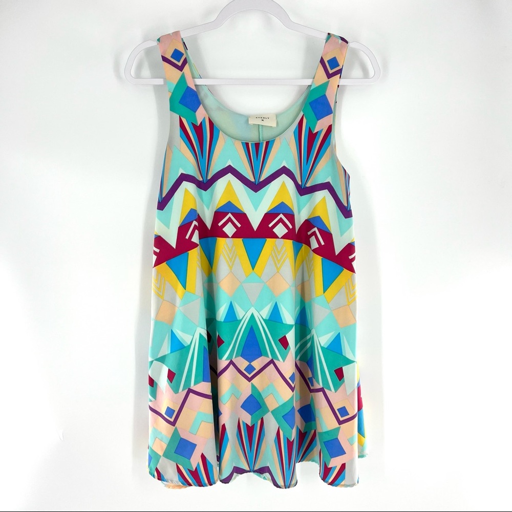 Everly Art Deco Print Mini Dress Small